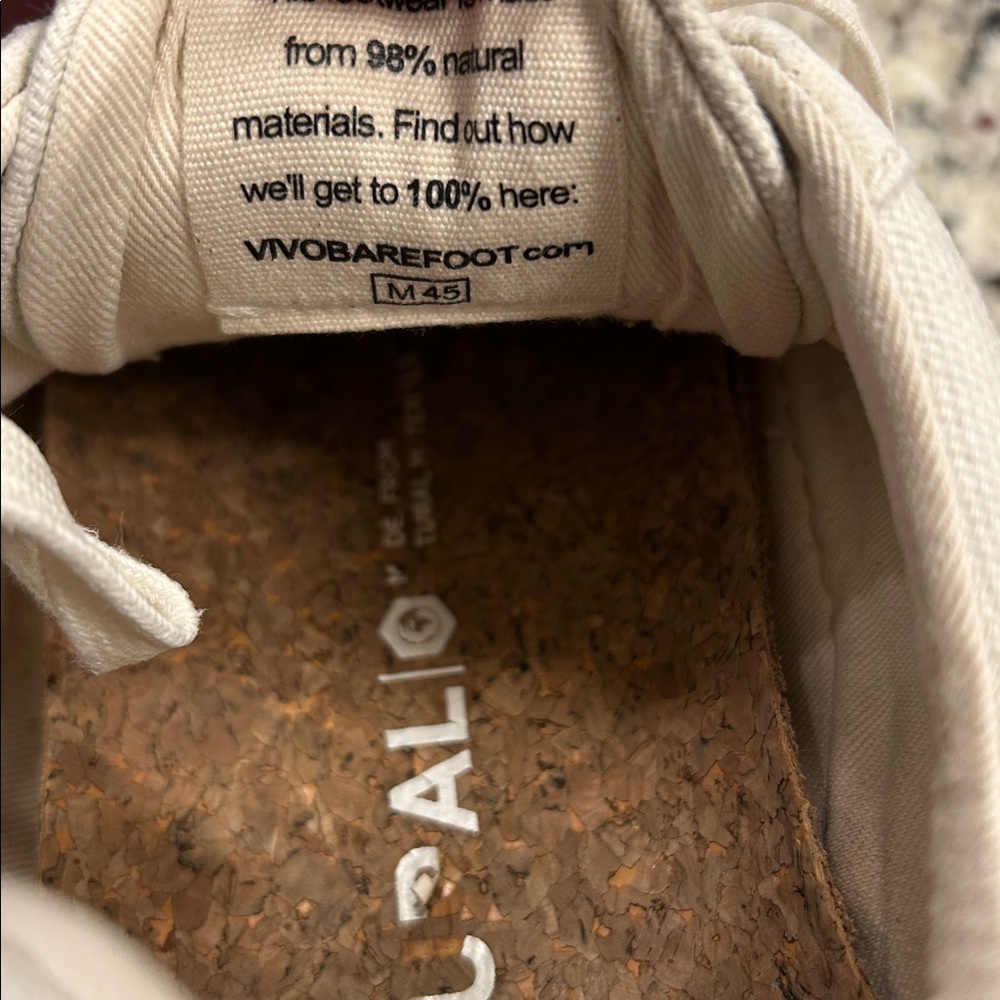 Vivobarefoot Gobi Sneaker II Canvas Limestone & Gum • Men’s 12 EU 45 some wear - Picture 2 of 6